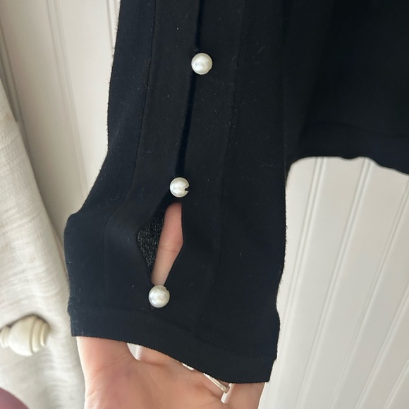 Talbots Pearl-Embellished Boatneck Sweater size medium - Picture 4 of 5